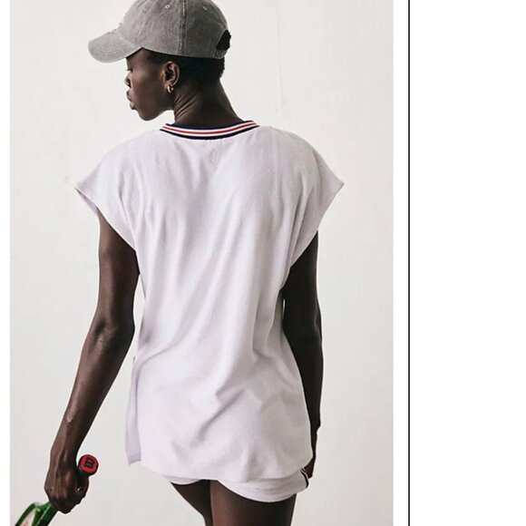 NWOT Free People Movement X Free People Towel Terry Tunic Shorts Set In White - Picture 6 of 10